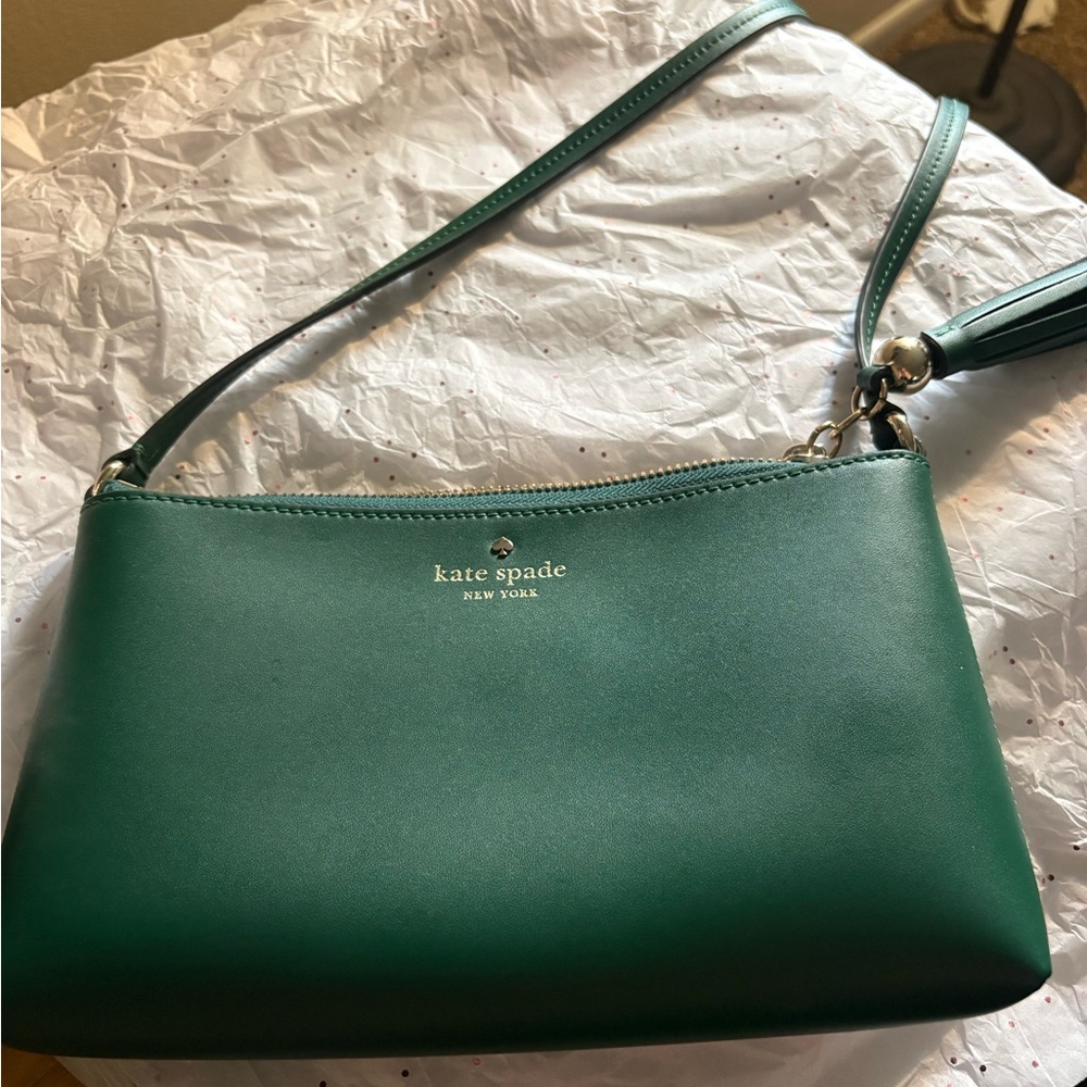 kate spade New York Green Leather Crossbody Bag